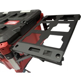 VELCKING for Milwaukee Packout Compatible Foldable Side Mount Rack Heavy Duty Side Storage Organizer, Wall & Floor Installation, 100LB Capacity, Toolbox Accessory(black, 2)