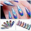 Nail Chrome Powder NOVAL Holographic Chrome Nail Powder for Nails