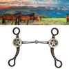 Horse Mouth Bit Hand Carved Antique Bronze Rustproof Stainless Steel