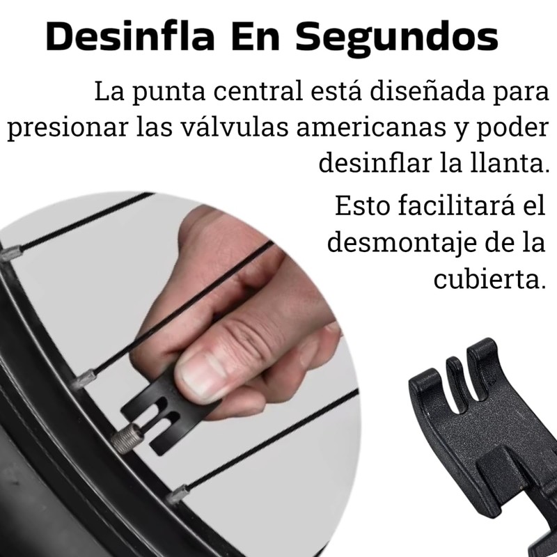 Palancas Quita Llantas Espatulas Desmontables para Bici 3 en1 /