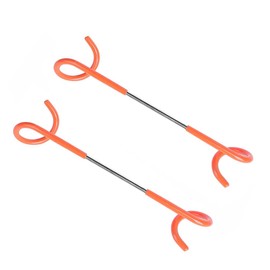 Alnicov 2PCS Camping Hook Hanger,Hook Lantern Lamp Hanger Tent Pole Post Hook Hanging for Fishing Camping Travelling Adventure,Orange