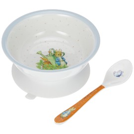 Peter Rabbit Jour Paris Box Bowl Suction Cup Spoon Pierre Rabbit for Not Spilled!, Multi-Colour, 1 Piece BP702P