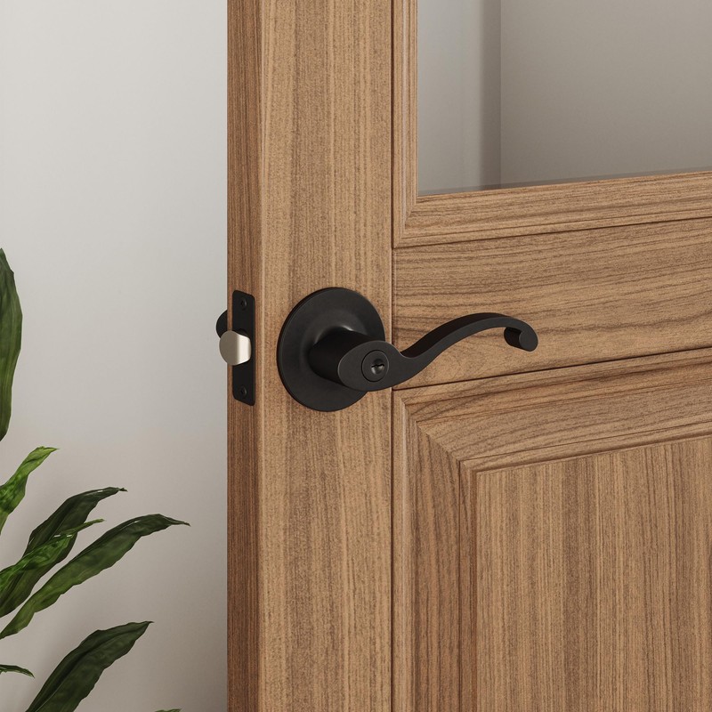 Design House 779231 Scroll Entry Door Lever Matte Black