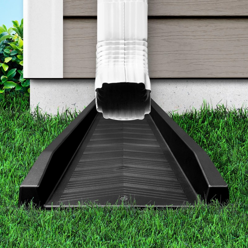 Master Mark BLACK Splash Block Decorative Gutter Downspout Extension Splashguard