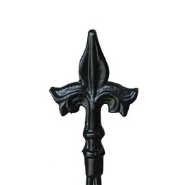 BestNest Achla Fleur-De-Lis Topiary Frames, Black, 58", Pack of 2