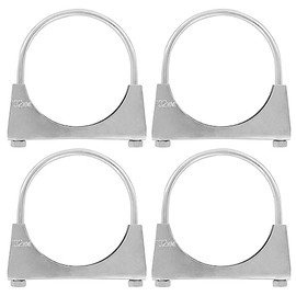 Set of 4 U Bracket Pipe Clamps M8 x 102 mm Extremely Durable Galvanised Steel Mounting Clamps (Pack of 4 M8 x 102 mm)