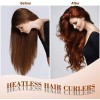 RUMI-MERCADO Curly Ondas En Cabello Rizos Sin Calor Tubo +2