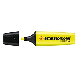 Stabilo Boss Original Highlighters Pack of 12 Refillable PTE 2-5 mm Chisel Yellow