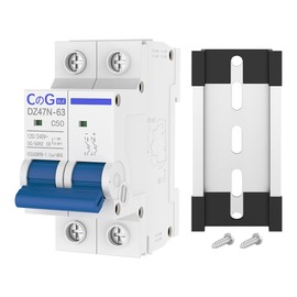 AC Miniature Circuit Breaker, CGELE 50 Amp 2 Pole 120/240V Solar AC Disconnect Switch Thermal Magnetic Trip Din Rail Mount