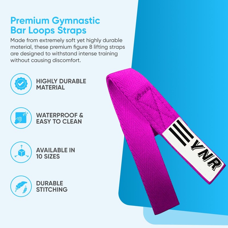 YNR Figure 8 Lifting Straps - Gymnastic Bar Loops, Palm