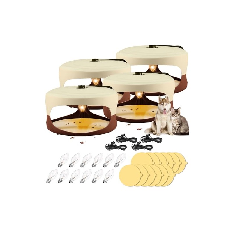 4 Packs Flea Trap-Flea Traps for Inside Your Home, Effective