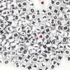 Melius Acrylic Letter Beads, 1450 Pcs 4x7mm Round Alphabet Beads