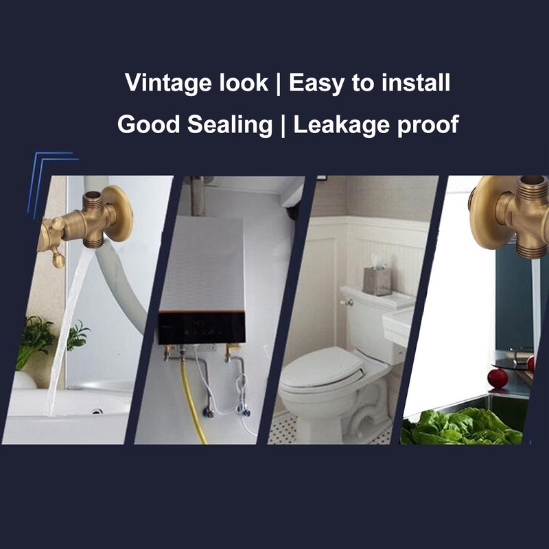Angle Stop Valve Brass High Hardness Good Sealing Water Shut