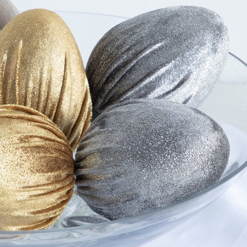 Velvet Eggs, Tiered Tray Decorations, Kitchen Decor, Spring Decorations, Farmhouse