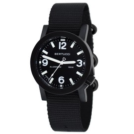 Bertucci Men's A-6A Experior - Black Dial, Black Case, Nylon Band