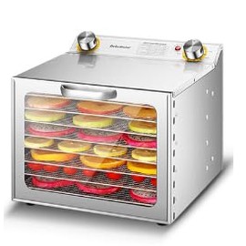 YIYIBYUS Food Dehydrator for Jerky, Food Drying Machine for Home Use,Large Drying Space, 400W Dehydrated Dryer, 8 Stainless Steel Trays, 86-194℉ Temperature Control for Meat,Fruit,Yogurt (8 Floor)