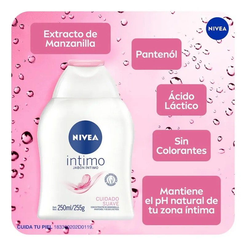 Nivea Jabón Líquido Íntimo Cuidado Suave 250ml