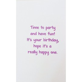 14 Years Old -"Time to party and have fun! - Hope it's a really happy one" - Happy 14th Birthday Greeting Card (Fourteen/Fourteenth)