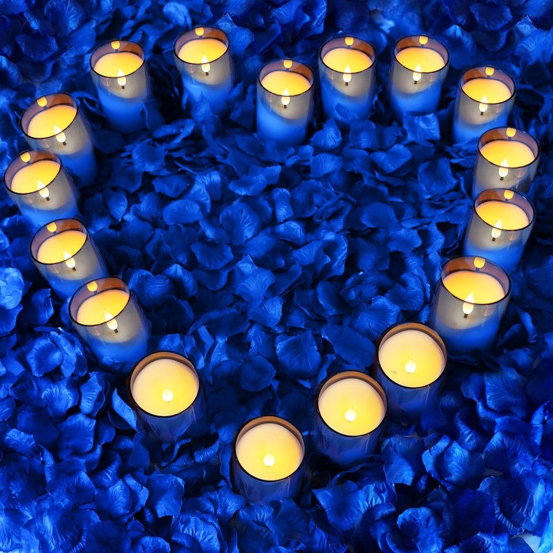 NURADA 3"x6"Flickering Flameless Candles: 3D Wick Acrylic Battery Operated LED