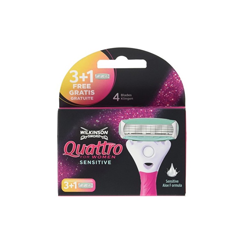 Wilkinson Quattro Sensitive Vrouwen Navulmesjes 4 stuks