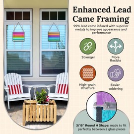 3/16'' Round H Lead Came for Stained Glass - 12 Ft H Channel Lead Hobby Came for All Your Stained Glass Supplies by Glassco