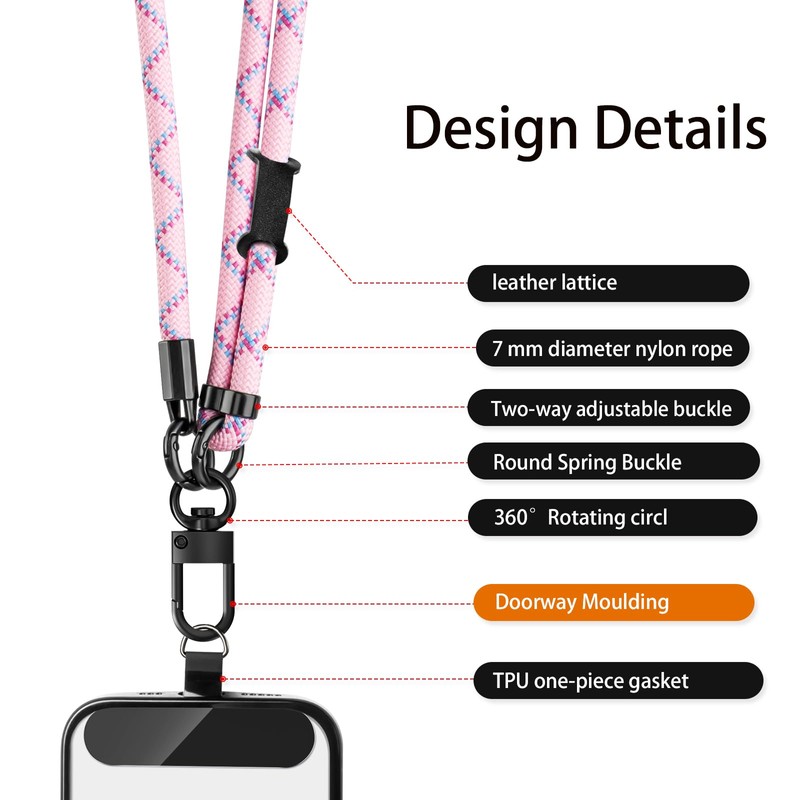 Phone Lanyard Universal Crossbody Adjustable Neck Strap Compatible with Most