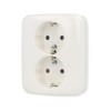 Busch-Jaeger 202 EUJB-214 Schuko Double Socket Alpine White (2TKA00003898)