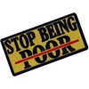 EmbTao Stop Being Poor Patch Embroidered Badge Biker Applique Fastener