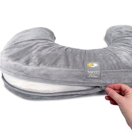 TwinGo Nurse and Lounge Pillow Cover U-Shaped (Grey)