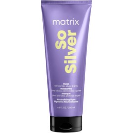 Matrix So Silver Mascarilla | Mascarilla Matizadora con pigmento morado ideal para neutralizar tonos amarillos en cabello rubio o platinado 200ml