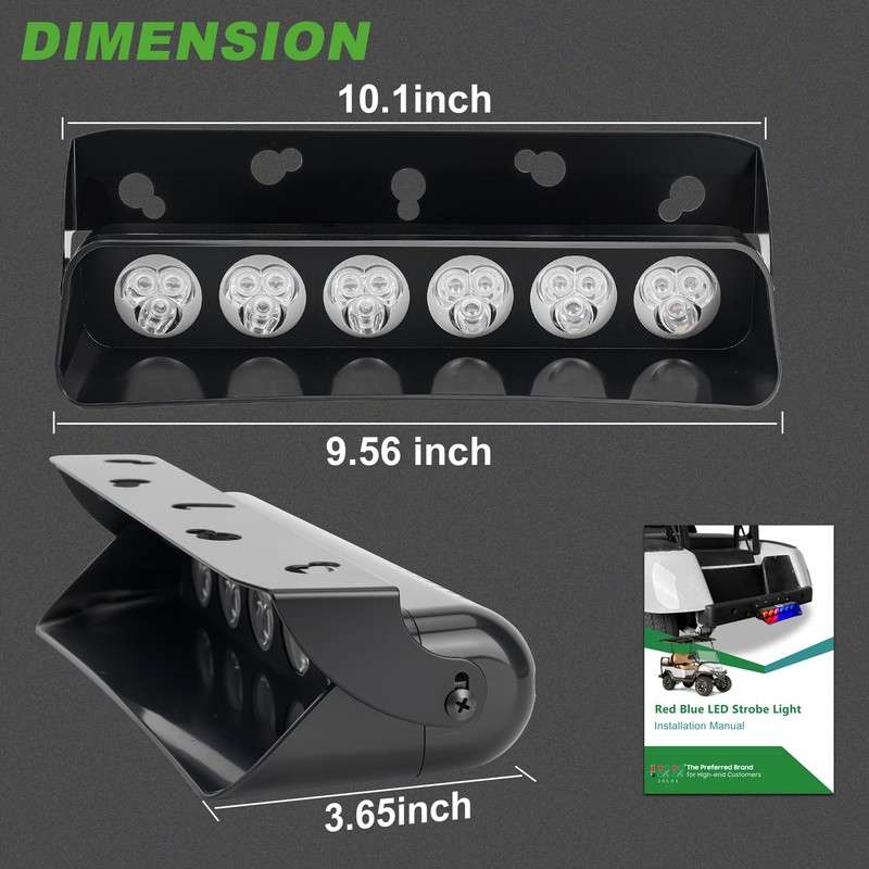 10L0L Golf Cart LED Strobe Light -Universal Emergency Strobe Light