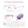 LUFF Pocket Folding Reading Glasses, Compact Reading Glasses with Lether