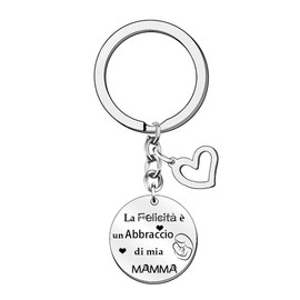 POIUYTRE Mother's Day Gift Ideas Mom Keychain Keyring Keyrings Woman Gift Birthday Anniversary, 3, L
