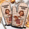 ZHANTUONE I'm Baked Too Funny Heat Resistant Oven Mitts 2-Piece