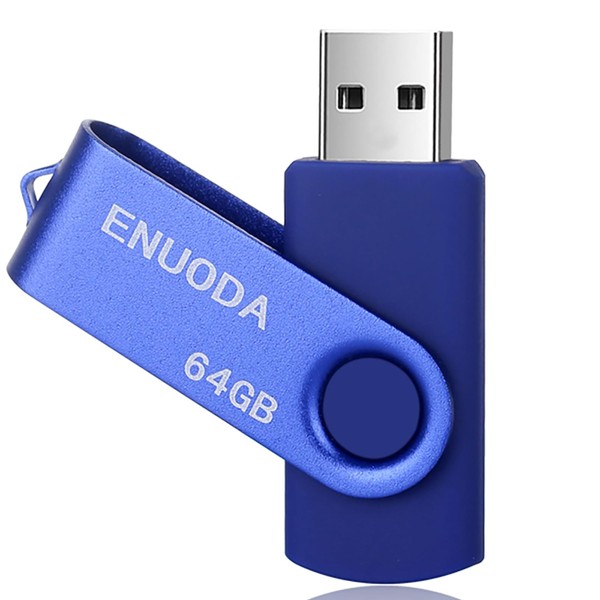 ENUODA 64GB USB Flash Drive 64GB Thumb Drives Swivel Design