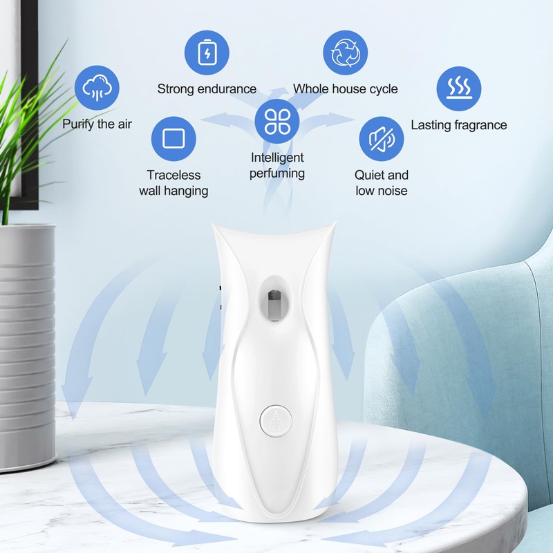 Tuperoymse Automatic Air Freshener Dispenser Bathroom Timed Air Freshener Wall