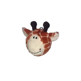 Pet Lou 4 Inch Squeaky Giraffe, Orange (11189)