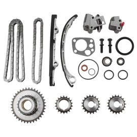 BOXI Timing Chain Kit Fit for Nissan Frontier/Altima/Xterra 2.4L 1998 1999 2000 2001 2002 2003 2004 | Replace 13024-9E000 13077-5V100 13021-53J00 13070-4E102 13070-53F16 TK3022