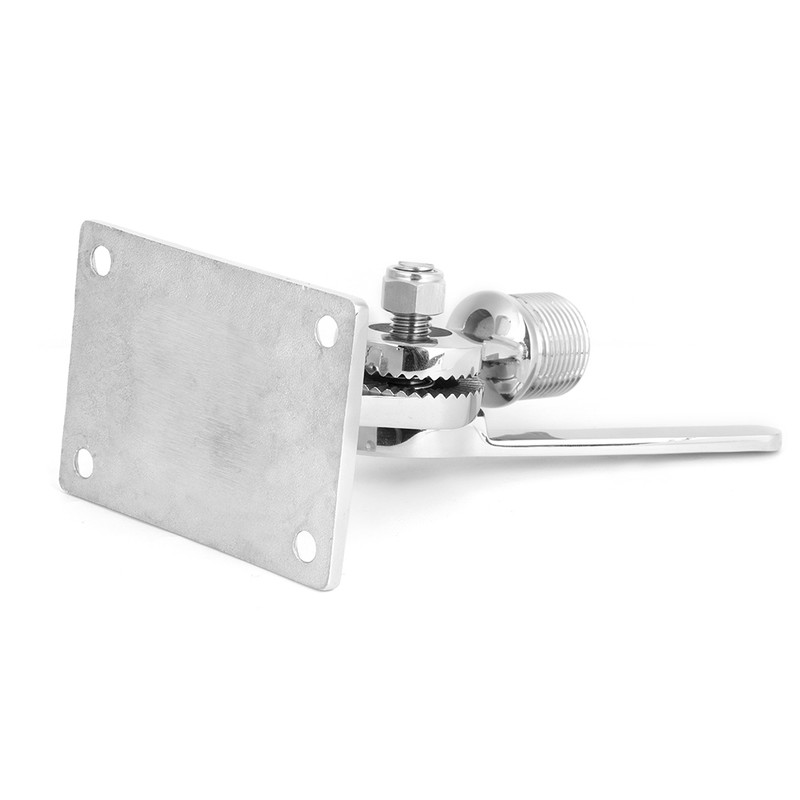 Marine VHF Stainless Steel Talkie Antenna Adjustable Base Bracket Holder