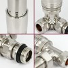 Thermostatic Radiator Valve Corner TRV – Zeta (Satin Nickel)