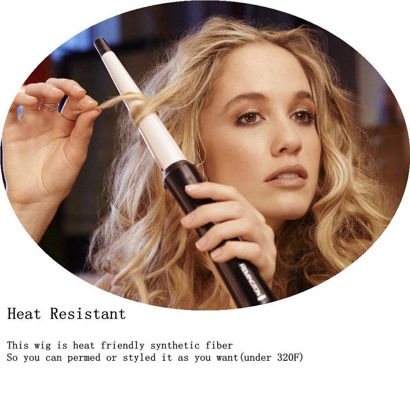 Xiweiya Burgundy Red Synthetic Lace Front Wigs Wavy Wine Red