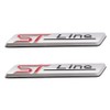 Pack of 2 3D Metal ST Line Sticker Car Head