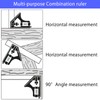 2 Pcs Square Tool, Square and Combination Square Tool Set