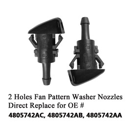 4805742AC Fit for RAM Premium Wiper Washer Nozzles Fit for 2009-2024 Dodge RAM 1500-5500 Trucks Windshield Washer Fluid Jet Nozzle | Easy to Install | 2 Pack