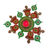 SAHAYA Rangoli for Decoration with T Light Holder Acrylic Small