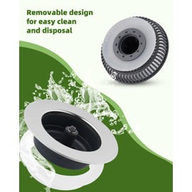 3 in 1 Kitchen Sink Strainer Stopper Combo, Pop Up Kitchen Sink Stopper with Chrome Stainless Steel Wraped Shell for US Standard 3-1/2 inch Drain Filter, Anti-Clog and Easy Clean