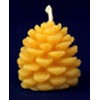 Brookingham One 100% Beeswax Pinecone Candle, 3 inches x 3