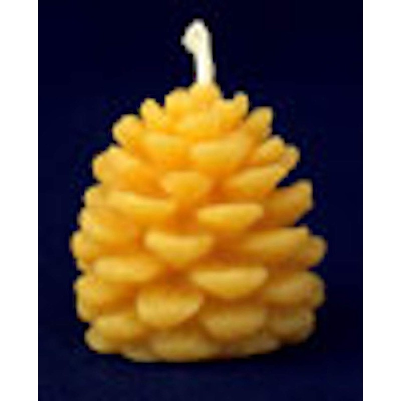 Brookingham One 100% Beeswax Pinecone Candle, 3 inches x 3