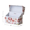 Creative Co-Op, Multicolor Holiday Printed Paper Recipe Box with Cards,