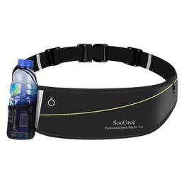 SooGree Running Belt Fanny Pack for Women Men Waterproof Waist Pack Runners Bag Slim Money belt Phone Holder for Sports Hiking Traveling Adjustable Strap Workout Pouch Lightweight Walking Jogging